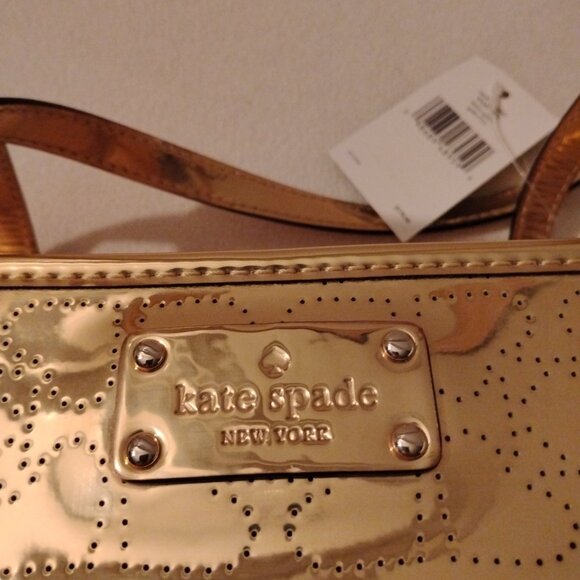 Kate Spade Small Harmony Tote WKRU1879 Metro Spade Gold (711) - Picture 2 of 12